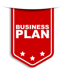 red vector banner business plan