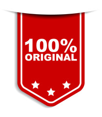red vector banner 100% original