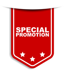 red vector banner special promotion