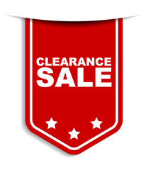 red vector banner clearance sale