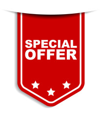 red vector banner special offer