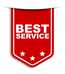 red vector banner best service