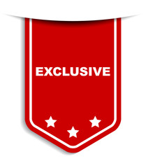 red vector banner exclusive