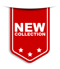 red vector banner new collection