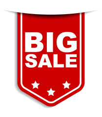 red vector banner big sale