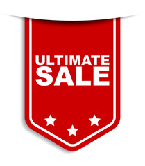 red vector banner ultimate sale