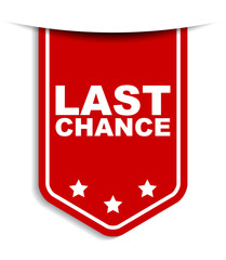 red vector banner last chance