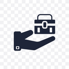 Luggage insurance transparent icon. Luggage insurance symbol design from Insurance collection. Simple element vector illustration. Can be used in web and mobile.
