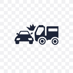 Side crash transparent icon. Side crash symbol design from Insurance collection. Simple element vector illustration. Can be used in web and mobile.