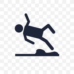 Slippery road transparent icon. Slippery road symbol design from Insurance collection. Simple element vector illustration. Can be used in web and mobile.