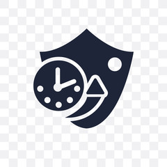 long term protection transparent icon. long term protection symbol design from Insurance collection. Simple element vector illustration. Can be used in web and mobile.