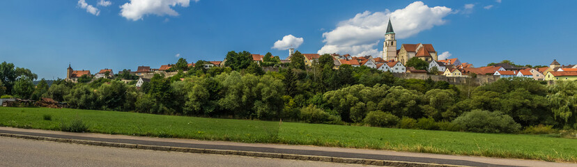 Fototapeta na wymiar Stitched High-resolution panorama near Nabburg-Bavaria-Germany
