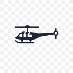 Helicopter transparent icon. Helicopter symbol design from Transportation collection. Simple element vector illustration. Can be used in web and mobile.