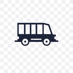 Minibus transparent icon. Minibus symbol design from Transportation collection. Simple element vector illustration. Can be used in web and mobile.