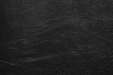 Black leather texture background close up