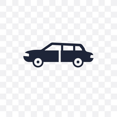 Sedan transparent icon. Sedan symbol design from Transportation collection. Simple element vector illustration. Can be used in web and mobile.