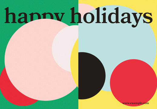 Abstract Holiday Postcard