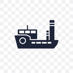 tugboat transparent icon. tugboat symbol design from Transportation collection. Simple element vector illustration. Can be used in web and mobile.