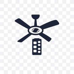 ceiling fan transparent icon. ceiling fan symbol design from Electronic devices collection. Simple element vector illustration. Can be used in web and mobile.