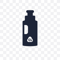 Chlorine transparent icon. Chlorine symbol design from Hygiene collection.
