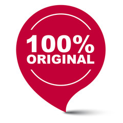 red vector banner 100% original