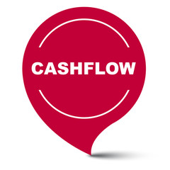 red vector banner cashflow