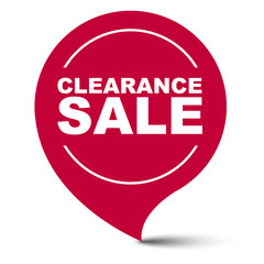 red vector banner clearance sale