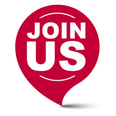 red vector banner join us