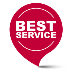 red vector banner best service