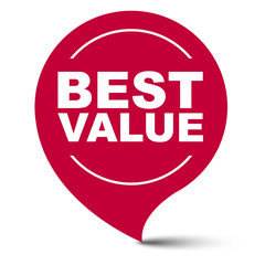 red vector banner best value
