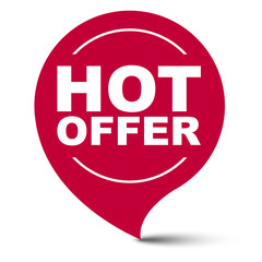 red vector banner hot offer