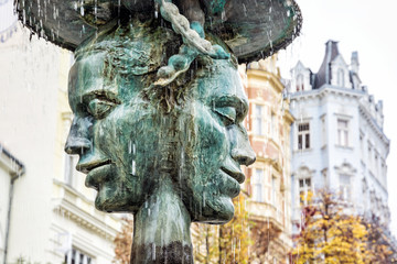 Allegorical sculpture and fountain, Karlovy Vary, Czech