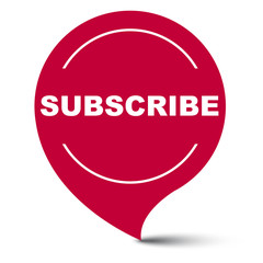 red vector banner subscribe