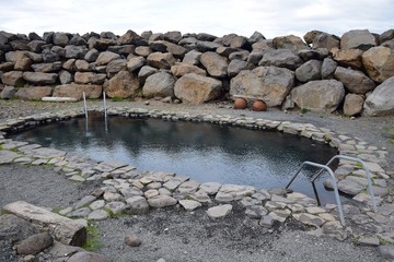 The hot pot Jarlslaug on peninsula Skagi in Iceland.