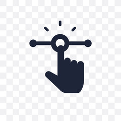 Interactive transparent icon. Interactive symbol design from Internet security collection.