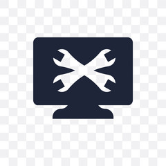 remote support transparent icon. remote support symbol design from Networking collection.
