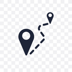 Distance transparent icon. Distance symbol design from Maps and locations collection. - 233811826