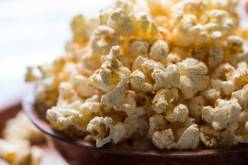 Close up of spicy pimenton popcorn