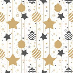 Holiday background, seamless pattern with stars. Vector illustration
