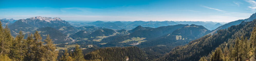Hi-Res stitched Panorama at the Kehlsteinhaus - Eagle s Nest - Berchtesgaden 