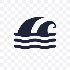 Ocean Waves transparent icon. Ocean Waves symbol design from Nautical collection.