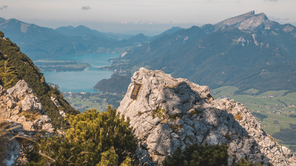 Beautiful alpine view at the Kathrin summit-Bad Ischl-Salzburg-Austria