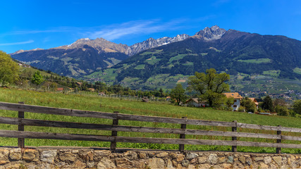 Beautiful alpine view near Meran - Dolomites - Italy