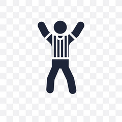 Referee man transparent icon. Referee man symbol design from People collection.