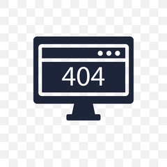 404 error transparent icon. 404 error symbol design from Programming collection.