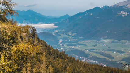 Beautiful alpine view at the Kathrin summit-Bad Ischl-Salzburg-Austria