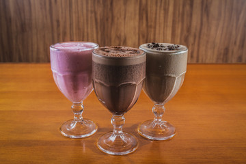 glasses of ice cream