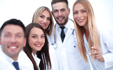 Obraz premium closeup.Portrait of a doctor and medical team