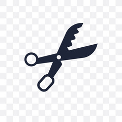 pinking shears transparent icon. pinking shears symbol design from Sew collection.