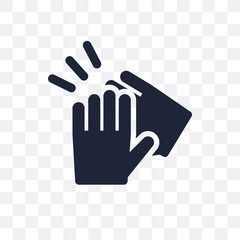Clap transparent icon. Clap symbol design from Success collection.